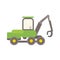 Agricultural tractor vector illustration.