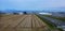 Agriculture area in countryside of hokkaido japan