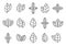 Agriculture basil icons set outline vector. Aroma leaf