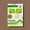 Agriculture brochure design template for agricultural company, agro conference, forum, exhibition, business