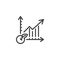 Agriculture business graph line icon