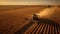 agriculture corn harvest aerial