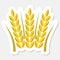 Agriculture design Three classes of wheat sticker