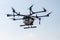 Agriculture drone aircraft for farming fly on sky