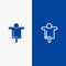 Agriculture, Farm, Farming, Scarecrow Line and Glyph Solid icon Blue banner Line and Glyph Solid icon Blue banner