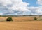 Agriculture farm field landscape in autumn