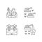 Agriculture and farming linear icons set