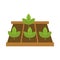 Agriculture and farming plants growing bed flat icon style