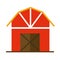 Agriculture and farming wooden barn flat icon style