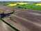 Agriculture farmland on Zulawy Wislane , Poland