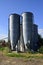 Agriculture: Feed silos on a rural farm