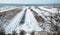 Agriculture field under snow