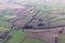 Agriculture fields view from airplane