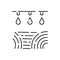 Agriculture and global farming Line Icons. Contains such Icons Harvester, farmers and village farm buildings. Drip irrigation.