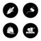 Agriculture glyph icons set
