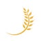 Agriculture icon or logo, golden wheat sign