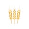 Agriculture icon or logo, golden wheat sign