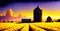 Agriculture land and farming, farm house, barn, cultivation, growth. Generative ai