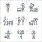 agriculture line icons. linear set. quality vector line set such as apiculture, pesticide, rake, nomadic, fruit tree, fence, house