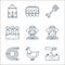 agriculture line icons. linear set. quality vector line set such as seeding, chicken, water hose, farmer, farmer, carrot,