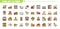 Agriculture linear color vector icons set