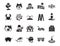 Agriculture linear icons set. Farming. Agricultural symbols. Isolated vector outline illustrations