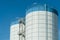 Agriculture. modern silos for storing grain harvest