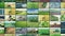 Agriculture multiscreen. Field processing collage. Agricultural industry split screen video. agricultural industry