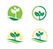 agriculture natural plant fertile logo design