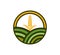 agriculture organic plant rice field vector icon logo design