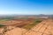 Agriculture on the outskirts of Phoenix, Arizona viewed from above