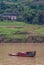 Agriculture portrait with sloop on Yangtze River, China