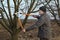 Agriculture, pruning in orchard