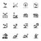 Agriculture related vector icons set