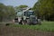 Agriculture, spreading manure. Germany, Europe