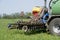 Agriculture, spreading manure. Germany, Europe