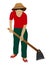 Agriculturist cartoon shape