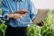 Agriculturist utilize the core data network in the Internet from the mobile to validate, test, and select the new crop method.