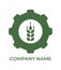 Agro icon. Template for your company logo. Green 