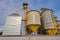 agro silos granary elevator with seeds cleaning line on agro-processing manufacturing plant for processing drying cleaning and