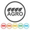 Agro word logo icon