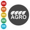 Agro word logo icon