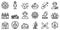 Agronomist icons set, outline style