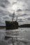 Aground ship at cabo san pablo beach, argentina