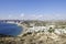 Agua amarga, cabo de gata, andalusia, spain, europe, seen from above