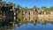 Agua Caliente Regional Park in Tucson Arizona, reflection of palm trees in the water.