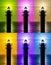 Aguilas Lighthouse in photo montage of various colors, pop art style