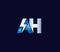 AH Alphabet Electric Logo Design Concept