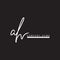 AH Initial Letter Signature Logo - Handwritten Vector