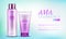 Aha cosmetics product line for body and skin care